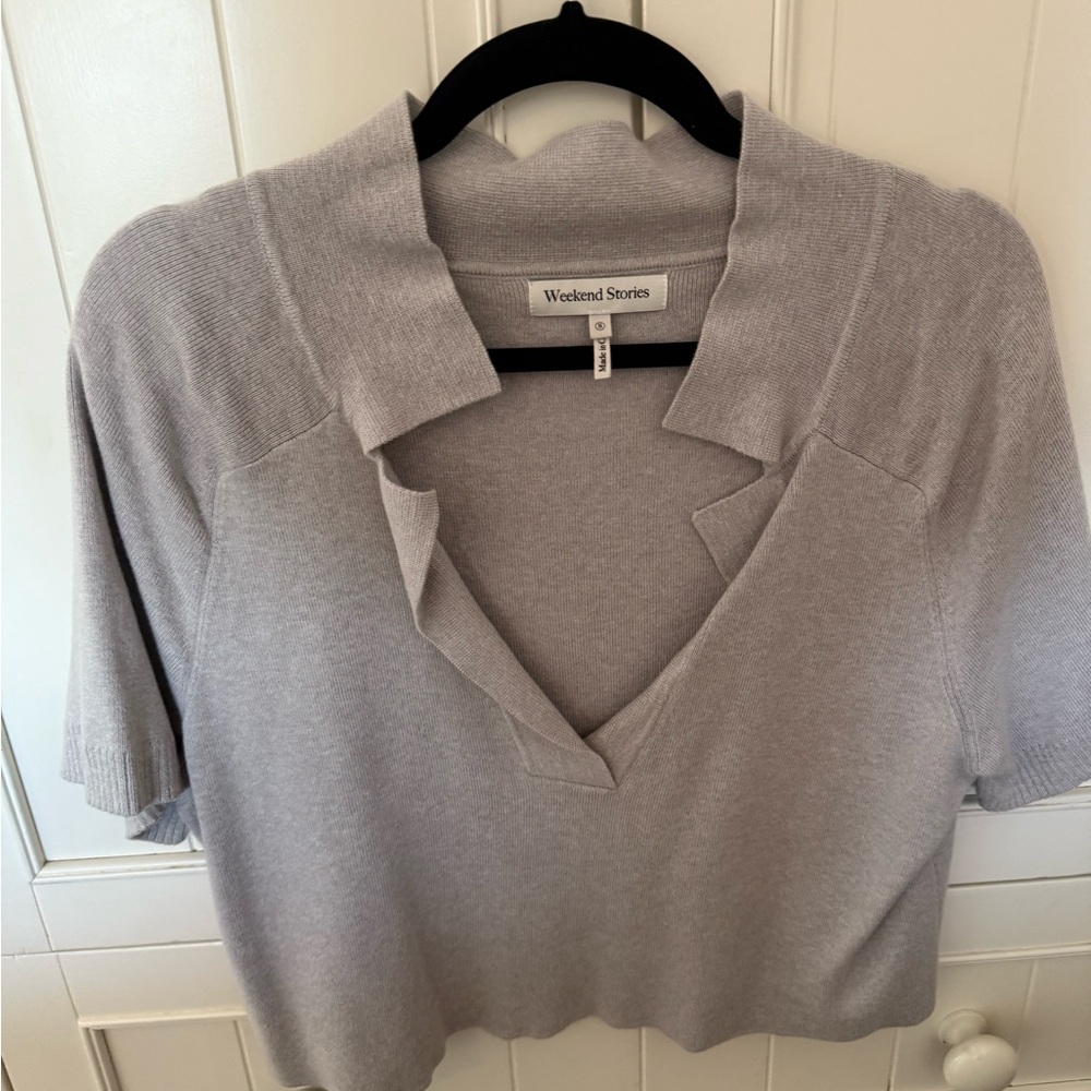 Weekend Stories Light Gray Sweater - worn once